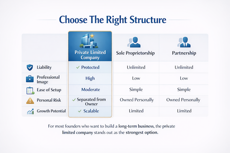 Choosing the right business structure