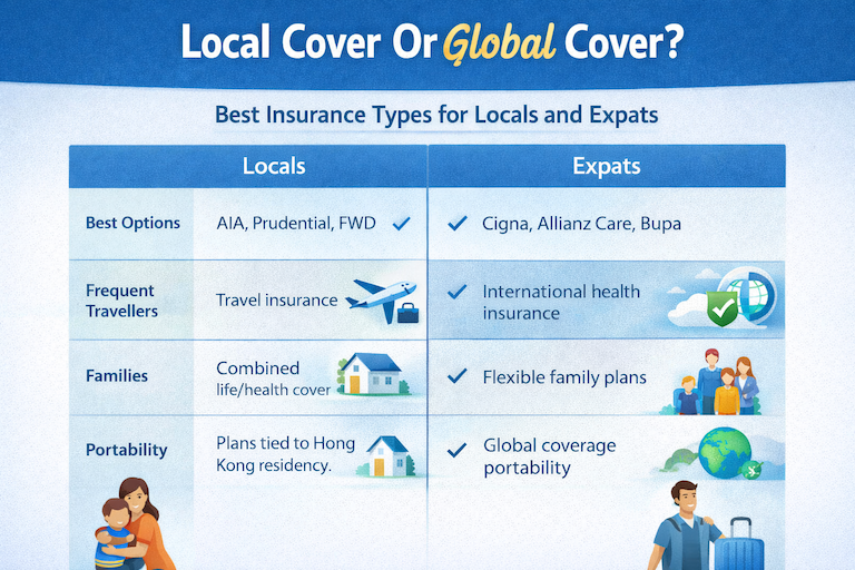 Local vs global insurance coverage comparison
